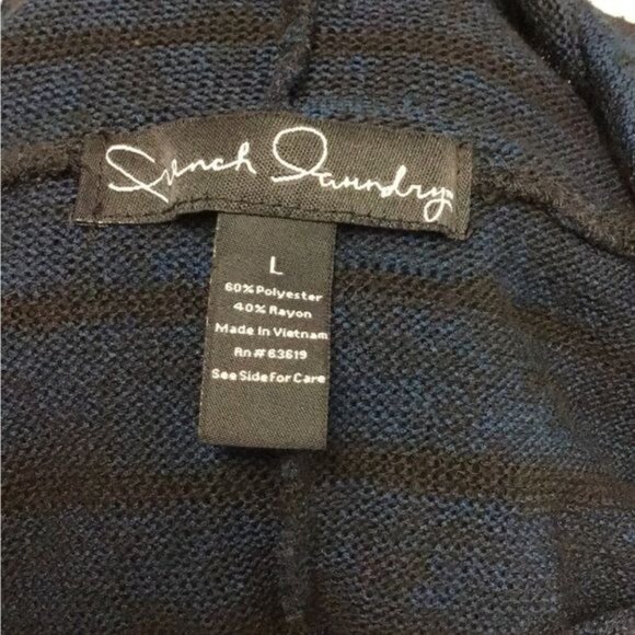 French Laundry Women’s Cowl Neck High-Low Lightweight Sweater, Blue, size L - Picture 4 of 5